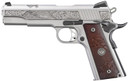 Ruger 6765 SR1911 75th Anniversary Model Full Size Frame 45 ACP 8+1, 5 in Stainless Steel Barrel, Low-Glare Stainless Steel Laser Engraved/Serrated Slide & Frame w/Beavertail, Custom Engraved Hardwood Grip, Pistol