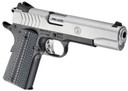 Ruger SR1911 Full Size 9mm Luger 9+1 5 Stainless Steel Barrel, Satin Stainless Steel Serrated Slide, Black Anodized Aluminum Frame w/Beavertail, Black/Gray G10 Grip, Pistol
