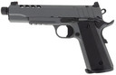 Tisas 10100556 Night Stalker SF 45 ACP 8+1 5 Black Steel Threaded Barrel, Platinum Gray Cerakote Serrated w/Slide Cuts Steel Slide, Platinum Gray Cerakote Steel Frame w/Beavertail & Pic Rail, Black Anodized Aluminum Grip, Pistol