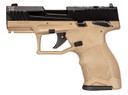 Taurus 1-TX22131F-10 TX22C Compact Frame 22 LR 10+1 3.60 Matte Black Steel Threaded Barrel, Black Hard Coat Anodized Lightening Cut/Optic Ready/Serrated Slide, Flat Dark Earth w/Black Controls Poly Frame w/Pic Rail, FDE Grip, Rimfire Pistol