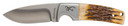 Browning 3220509B Buckmark Hunter 3 Fixed Drop Point Plain 8Cr13MoV SS Blade, Brown Jigged Ox Bone Handle, Box, Knife