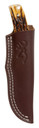Browning 3220509B Buckmark Hunter 3 Fixed Drop Point Plain 8Cr13MoV SS Blade, Brown Jigged Ox Bone Handle, Box, Knife