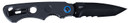 CRKT 2606 A.B.C. 3.39 Fold Tanto Veff Serrated Black Oxide 12C27 Sandvik Blade, Black Textured G10 Handle, Knife