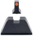 Trijicon GL201C601138 Suppressor/Optic Height Sights Green/Tritium Orange Outline Front Sight-Black/Blank Rear Sight Glock 17/17L/19/22 Standard Frame, Handgun Sight