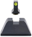 Trijicon GL201C601139 Suppressor/Optic Height Sights Green/Tritium Yellow Outline Front Sight-Black/Blank Rear Sight Glock 17/17L/19/22 Standard Frame, Handgun Sight