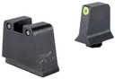 Trijicon GL243C601143 Suppressor/Optic Height Sights Green/Tritium Yellow Outline Front Sight-Green/Tritium Black Outline Rear Sight Glock 42/43/43X Slim Frame, Handgun Sight