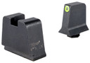 Trijicon GL243C601147 Suppressor/Optic Height Sights Green/Tritium Yellow Outline Front Sight-Black/Blank Rear Sight Glock 42/43/43X Slim Frame, Handgun Sight