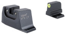 Trijicon SA240C601149 Suppressor/Optic Height Sights Green/Tritium Yellow Outline Front Sight-Green/Tritium Black Outline Rear Sight Smith & Wesson M&P C.O.R.E./ M&P M2.0, Handgun Sight