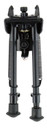Harris Bipods LMS Swivel L Swivel Stud, 9-13 in, Black Steel/Aluminum, Notched Legs, Rubber Feet