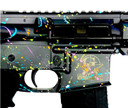 Great Lakes GL15223PSBLK AR-15 Splatter Series 223 Wylde 30+1 7.50 Black Nitride Heavy Threaded Barrel, Black Spatter Cerakote Aluminum Pic Rail Receiver, Black Buffer Tube, Mil-Spec Grip, Tactical Pistol