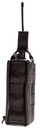 High Speed Gear 41RD00BK TACO Duty Radio Holder, Black Nylon with MOLLE Exterior & Bungee Pull Tongue, Fits MOLLE & 2 Belt