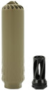 HUXWRX FLOW 6K Suppressor Kit, 6mm, 5.5", Stainless Steel, FDE Cerakote, Includes Flash Hider, 3222