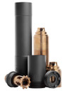 Rugged Suppressor Obsidian45, 45 ACP 1.37 in Black Cerakote 17-4 Stainless Steel .578 in-28 tpi, OBS0145
