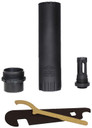 Yankee Hill Turbo T3 Suppressor, 5.56mm, Black Stainless Steel/Inconel with 1/2 in-28 tpi Muzzle Brake, 2175MB28
