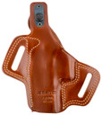 Galco FL226 Fletch OWB Tan Leather Belt Slide Compatible w/Glock 19 Gen1-5/19X/23 Gen2-5/32/45 Belt Up to 1.75 in Wide Right Hand, Holster