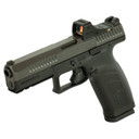CZ P-10F, Striker Fired, Semi-auto, Polymer Frame Pistol, Sub-Compact, 9MM, 4.5 in Barrel, Nitride Finish, Black, Night Sights, 19 Rounds, 3 Mags, Holosun SCS Installed 086092
