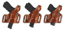 Galco SIL212 Silhouette OWB Tan Leather Belt Slide Fits 1911 Fits 3.50 in Barrel Right Hand, Holster
