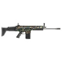 FN America SCAR 17S NRCH, Semi-auto Rifle, 7.62NATO, 16.25 in Barrel, Hybrographic (Hydro Dipped) Finish, Woodland Camo, Side Folding Stock, Polymer Pistol Grip, Adjustable Sights, 20 Rounds, 1 Mag 38-101701-01