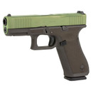 Glock 45 M.O.S., Semi-auto, Striker Fired, Compact, 9MM, 4.02 in Barrel, Cerakote Finish, Agoge Green With Cobalt Frame And Laser Engraving, 17 Rounds, 3 Mags PA455S204MOS-AGCBLAS