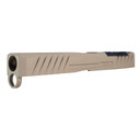 Grey Ghost Precision GGP-17 Stripped Slide, Version 3, Trijicon RMR/Leupold DPP Optic Cut, Cerakote Finish, Flat Dark Earth, For Glock 17 Gen 5 GGP-17-5-OC-FDE-V3