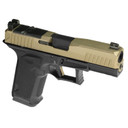 Lone Wolf Distributors Dusk19, Striker Fired, Semi-auto, Polymer Frame Pistol, Compact, 9mm, 4.02 in Black Barrel, Matte Finish, Flat Dark Earth Slide and Black Frame, RMR Compatible Optic Cut, Front