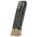 ProMag Mag, 9MM, 21 Rounds, Fits Sig Sauer P320, Steel Construction, Blued Finish, Flat Dark Earth Baseplate SIG-A20-FDE
