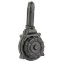 ProMag Mag, Drum, 40 S&W, 50 Rounds, Fits Smith & Wesson SD40, Polymer Construction, Black DRM-A102
