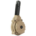 ProMag Mag, Drum, 9MM, 50 Rounds, Fits Sig Sauer P320, Polymer Construction, Flat Dark Earth DRM-A55-FDE