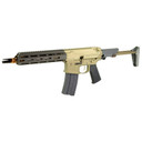 Q Honey Badger, Semi-auto, SBR, 556NATO, 10 in Threaded Barrel, Clear Anodized Finish, Flat Dark Earth, Collapsible Stock, 30 Rounds, 1 Mag, Product Finishes, Shade Variations and Other Imperfections
