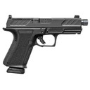 Shadow Systems MR920, Foundation, Striker Fired, Semi-auto, Polymer Frame Pistol, Compact, 4.5 in Threaded Barrel, Nitride Finish, Black, Green Tritium Front Sight, Black Serrated Rear Sight, Optics R