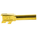 Zaffiri Precision Pistol Barrel, 9MM, 3.4 in, TiN/Gold, For Glock 43 ZP43BG