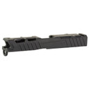 Zaffiri Precision ZPS.4, Optics Ready Stripped Slide, RMR Footprint, Lightening Cuts, Cerakote Finish, Armor Black, For Glock 19 Gen 3, Includes Black Anodized Optics Plate Cover and Screws ZPS.4.19.BLK