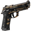 Beretta SPEC0729A18 92XI Combat Full Size Frame 9mm Luger 18+1 4.70 Black Inox Steel Barrel, Vietnam Tiger Stripe Camo Cerakote Serrated Steel Slide & Steel Frame w/Beavertail & Pic Rail, Black Textured Grip, Ambi, Pistol