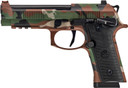 Beretta SPEC0731A15 92XI Combat Full Size Frame 9mm Luger 15+1 4.70 Black Inox Steel Barrel, Battle Dress Uniform Cerakote Serrated Steel Slide & Steel Frame w/Beavertail & Pic Rail, Black Textured Grip, Ambi, Pistol