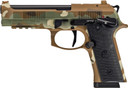 Beretta SPEC0733A18 92XI Combat Full Size Frame 9mm Luger 18+1 4.70 Black Inox Steel Barrel, Multicam Cerakote Serrated Steel Slide, Multicam Cerakote Steel Frame w/Beavertail & Pic Rail, Black Textured Grip, Ambi, Pistol