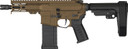 CMMG 54A3B0FMB Banshee MK4 5.7x28mm 40+1 5 Black Nitride Medium Taper Threaded Barrel, M-LOK Handguards Midnight Bronze Cerakote Aluminum, Pic Rail Receiver, CMMG Zeroed Grips, Tactical Pistol