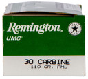 Remington 23712 UMC Value Pack 30Carbine 110gr Full Metal Jacket 50 Per Box/10 Case Centerfire, Rifle Ammunition