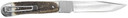 CobraTec Knives CTTHRSTG Trapper Hidden Release 3.12 Flip Open Drop Point Plain Satin D2 Steel Blade, 4.25 Stag Scales Handle, Knife