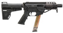 Freedom Ordnance FX9P4 FX-9 9mm Luger 31+1 4.50 Black Nitride Chromoly Steel Barrel Black Hard Coat Anodized Black KAK Shockwave Pistol Brace Black Poly Grips Right Hand, Tactical Pistol