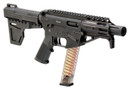 Freedom Ordnance FX9P4 FX-9 9mm Luger 31+1 4.50 Black Nitride Chromoly Steel Barrel Black Hard Coat Anodized Black KAK Shockwave Pistol Brace Black Poly Grips Right Hand, Tactical Pistol
