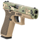 Glock PA475S204MOSYNOTHUNTER G47 Gen5 MOS Full Size Frame 9mm Luger 17+1 4.49 Black GMB Barrel, Hunter Camo Cerakote MOS Cut/Serrated Steel Slide, Coyote Tan Poly Frame w/Pic Rail, YNOT Lasered Grip, Ambi, Pistol