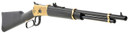 Heritage Mfg H9235718G 92 357 Mag 8+1 18 Black Steel Barrel, Gold PVD Stainless Steel Receiver, Black Fixed Wood Stock, Rifle