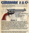 Cimarron MP411 Model P 45 Colt (LC) 6 Shot, 5.50 in Blued Steel Barrel, Cylinder & Frame, Walnut Grip, Exposed Hammer , Revolver