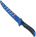 Outdoor Edge RF75C ReelFlex 7.50 Fixed Fillet Plain Satin 4116 SS Blade, Blue/Black TPR Handle, Knife
