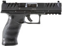 Walther Arms 2842475 PDP 9mm Luger 18+1 4.50" Black Polygonal Rifled BBL, Black Optic Ready/Serr Steel Slide, Black Polymer Frame w/Pic Rail, Ambidextrous,Pistol