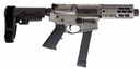 Brigade MFG AR Pistol A0915532, 9mm, 5.5", No Brace, Mini Can, Tungsten Cerakote, Glock Mag, 33 Rds