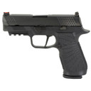 Wilson Combat Wilson Combat P320 Carry, Semi-automatic, Striker Fired, Carry, Polymer Frame Pistol, 9MM, 3.9 in Barrel, DLC Finish, Black, Straight Trigger, Fiber Optic Front Sight, 17 Rounds, 2 Magazines SIG-WCP320C-9BATS