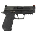 Wilson Combat Wilson Combat P320 Carry, Semi-automatic, Striker Fired, Carry, Polymer Frame Pistol, 9MM, 3.9 in Barrel, DLC Finish, Black, Straight Trigger, Fiber Optic Front Sight, 17 Rounds, 2 Magazines SIG-WCP320C-9BATS