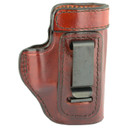 Don Hume H715M Clip-On Holster, Inside The Pant, Fits Glock 26, Right Hand, Brown Leather J168038R