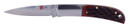AL Mar Knives AMK7004 Falcon 3.15 in Folding Talon Plain Satin AUS 8 Blade Brown Jigged Bone Handle